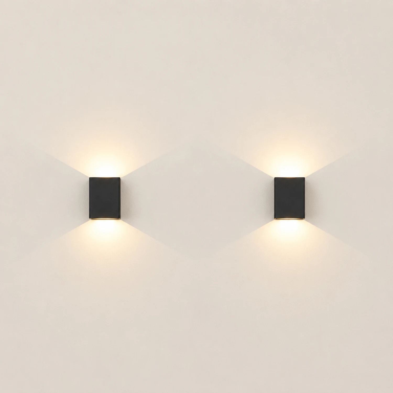 Waterproof Square LED up and down Lighting Modern Outdoor Wall Lights - Lumpaz