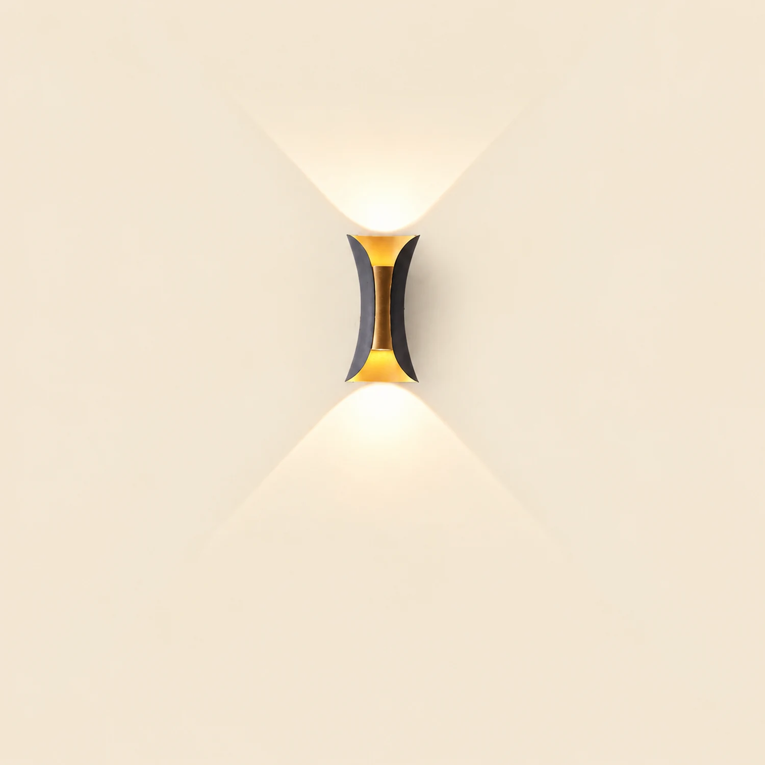 Curved LED Up and Down Lighting Waterproof Modern Outdoor Wall Lights - Lumpaz