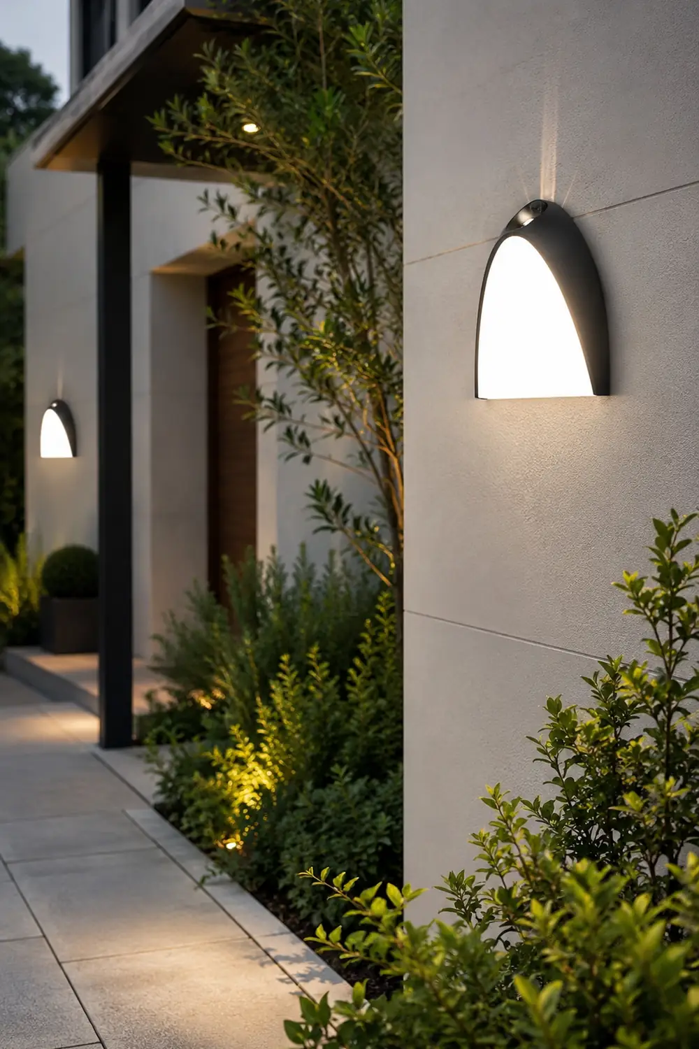 Creative LED Waterproof Aluminum Black Modern Outdoor Wall Sconce Lighting - Lumpaz