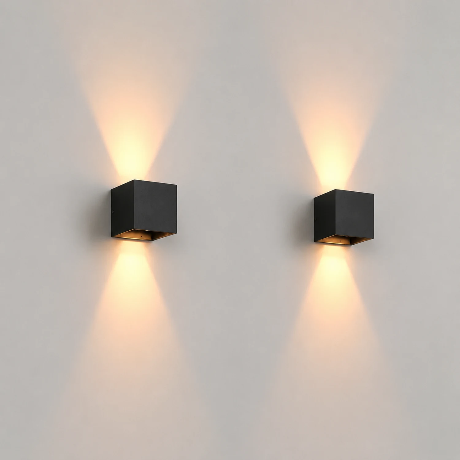 Square Waterproof Up Down Lighting Adjustable Modern Exterior Lights - Lumpaz