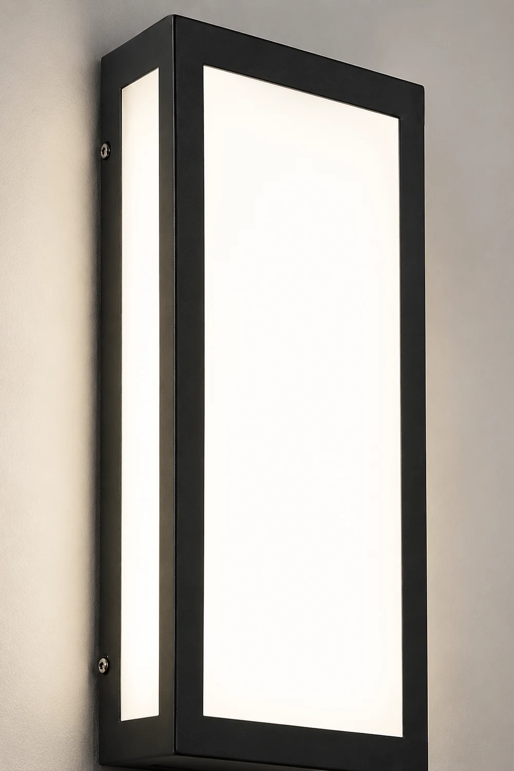 Rectangular LED Waterproof Black Modern Outdoor Exterior Light Wall Lamp - Lumpaz
