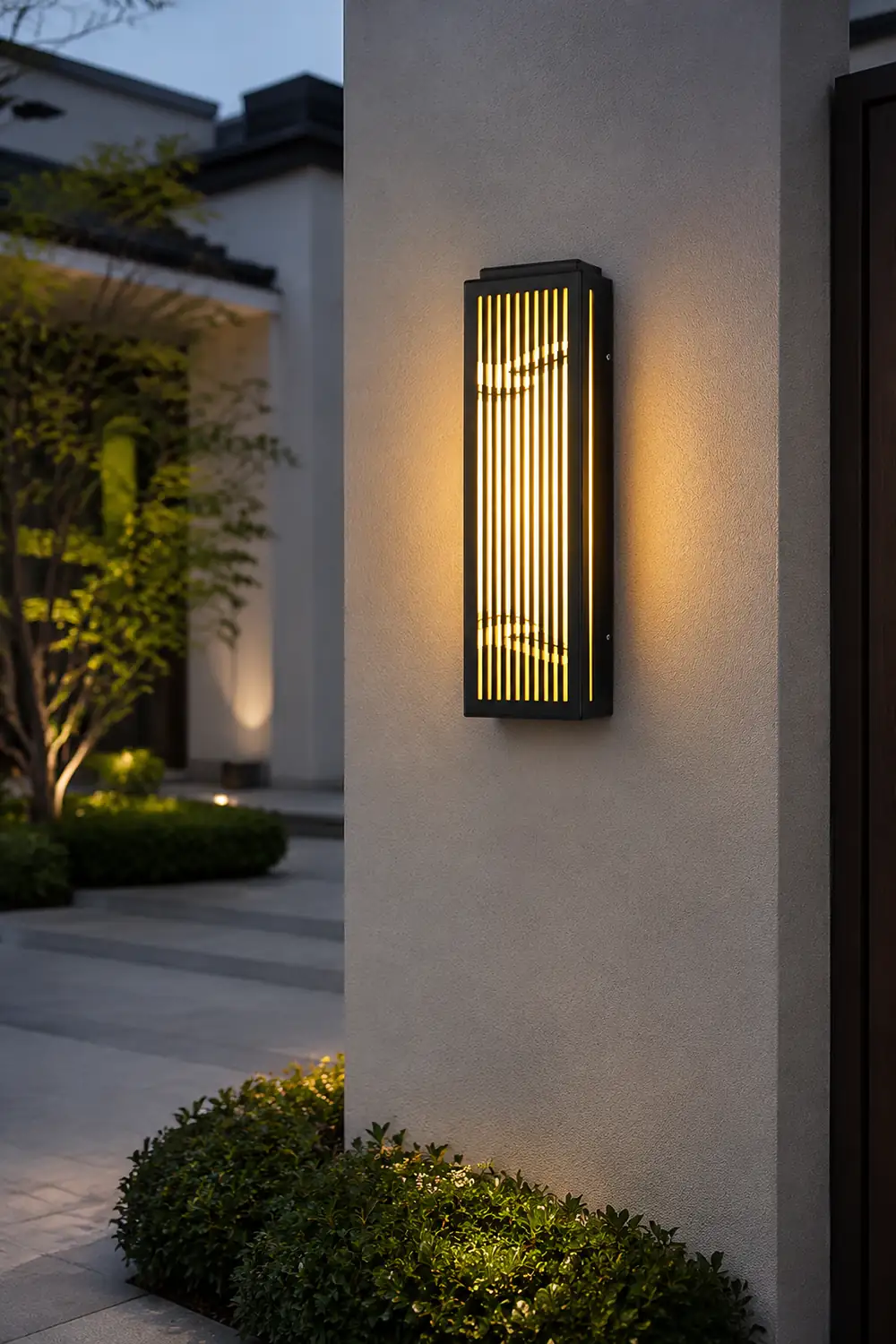 Waterproof Villa Courtyard Gate Unique Hollowed Design Wall Lamp for Outdoor - Lumpaz