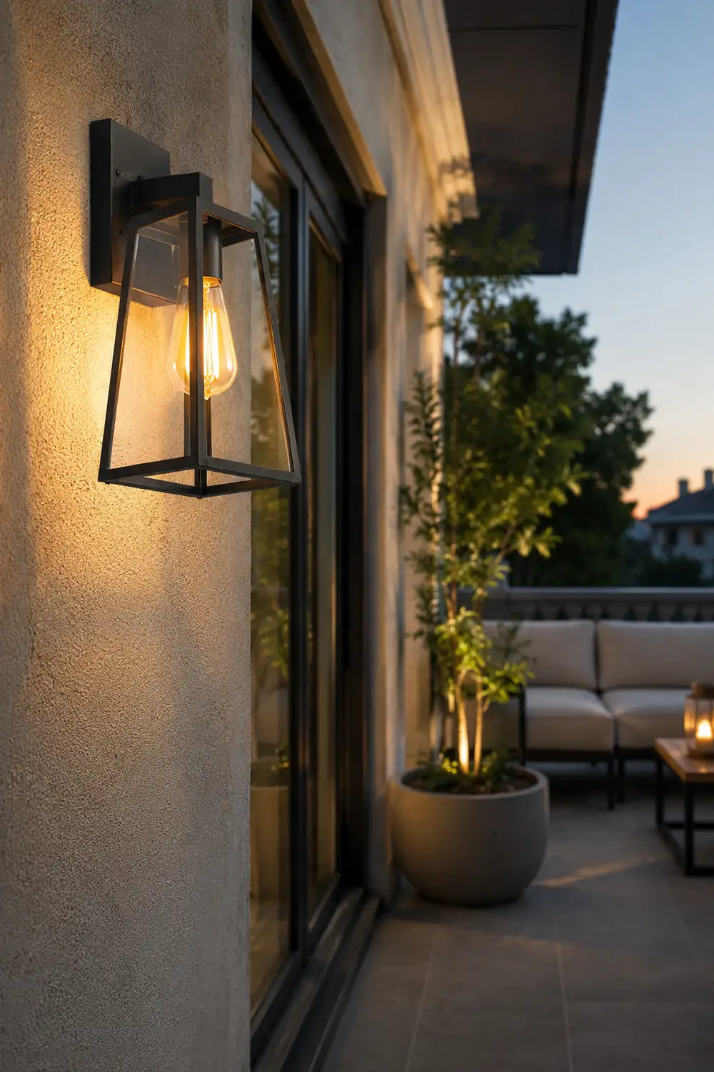 Vintage Industrial Style Glass Sconce Waterproof Outdoor Wall Lights Wall Lamp - Lumpaz