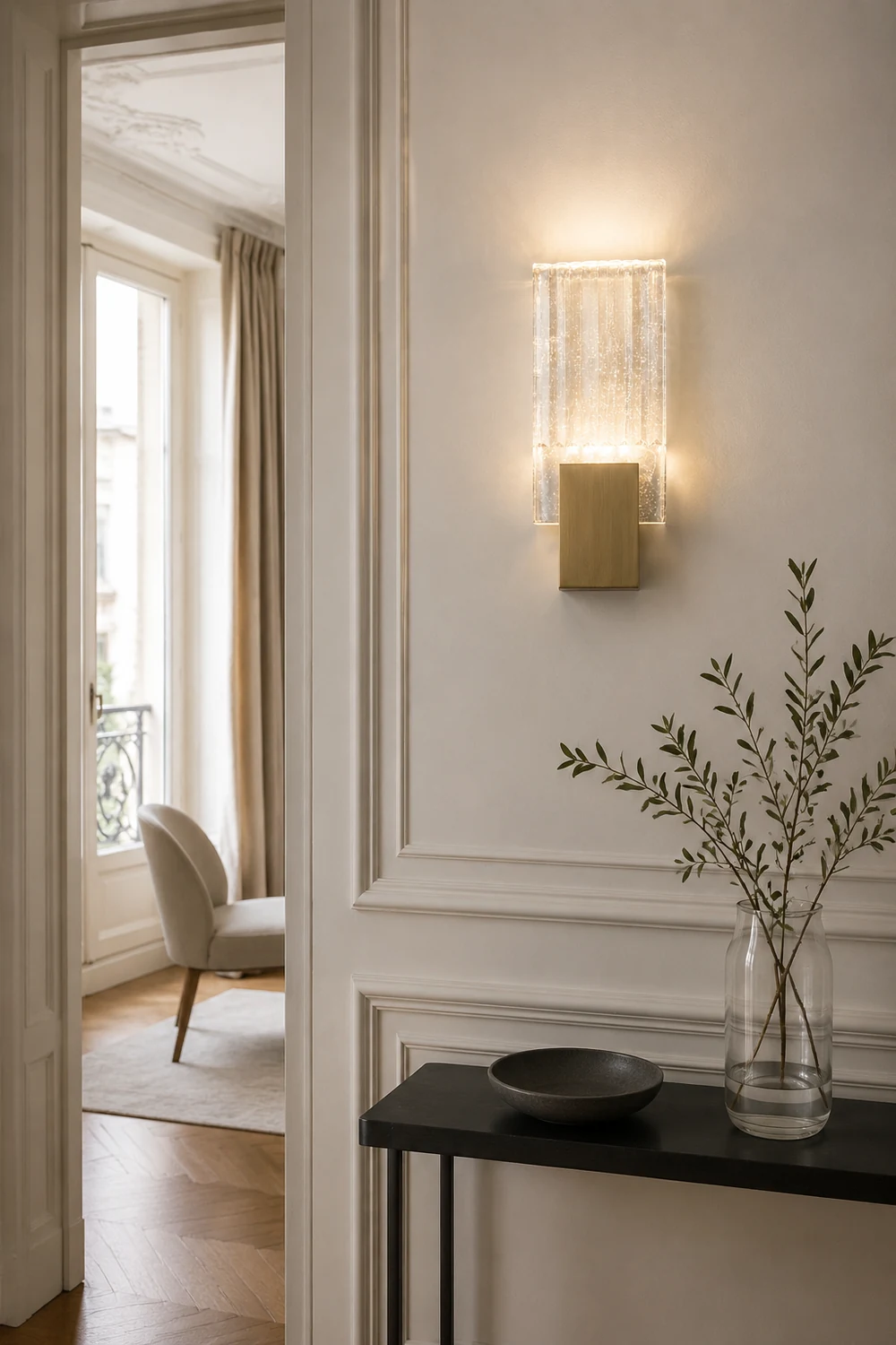 Pleated Crystal Wall Lamp - Lumpaz