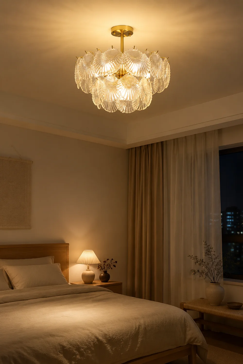 Shell Glass Chandelier - Lumpaz
