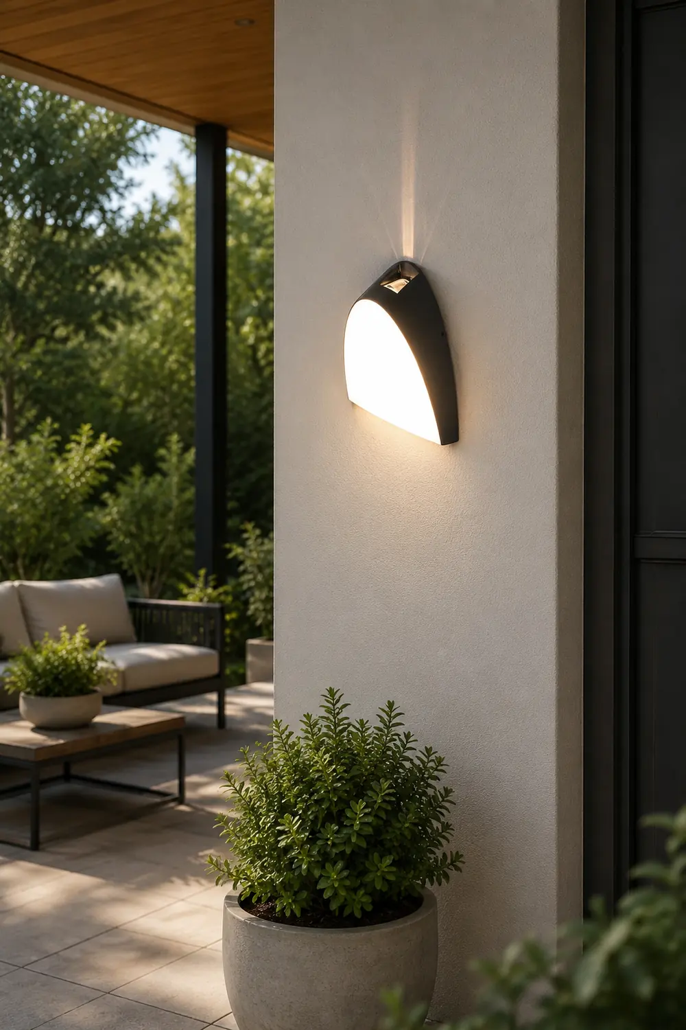 Creative LED Waterproof Aluminum Black Modern Outdoor Wall Sconce Lighting - Lumpaz