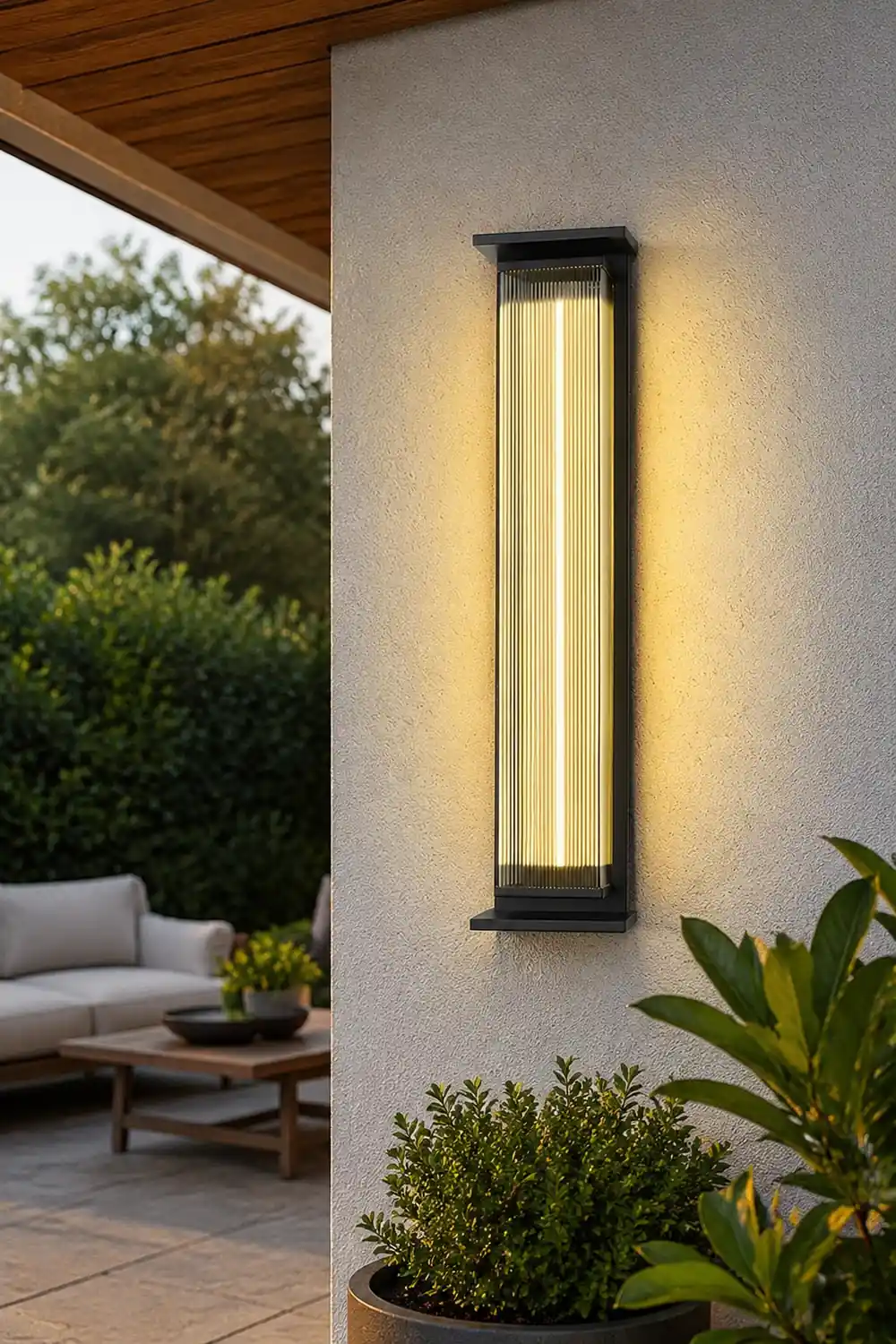 Creative Strip Waterproof Black Modern LED Wall Lamp Outdoor Wall Lights - Lumpaz