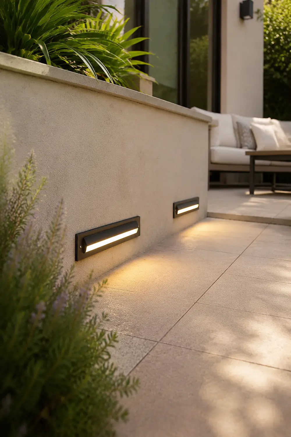 Long Strip Embedded Wall Light Corner Lights for Outdoor Garden Steps - Lumpaz