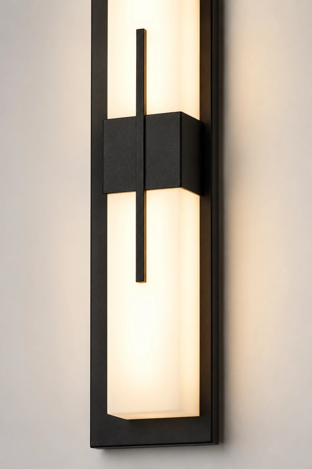 Creative Rectangular LED Waterproof Black Modern Outdoor Wall Lamp - Lumpaz