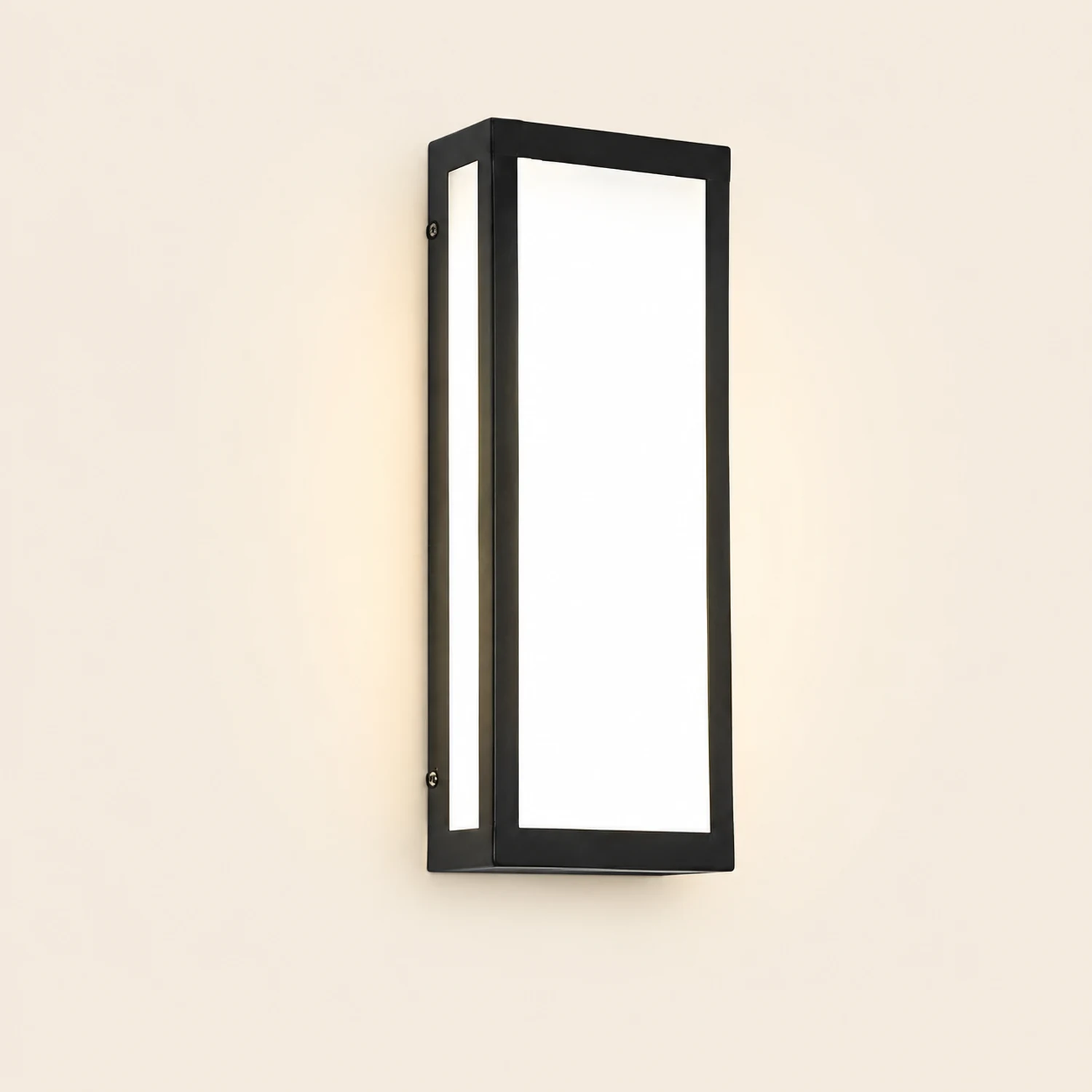 Rectangular LED Waterproof Black Modern Outdoor Exterior Light Wall Lamp - Lumpaz