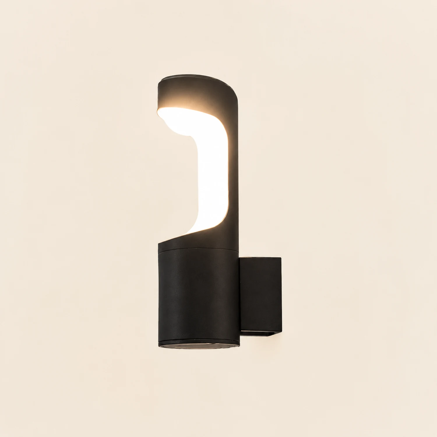 Creative LED Waterproof Black Modern Outdoor Wall Lamp Exterior Lights - Lumpaz