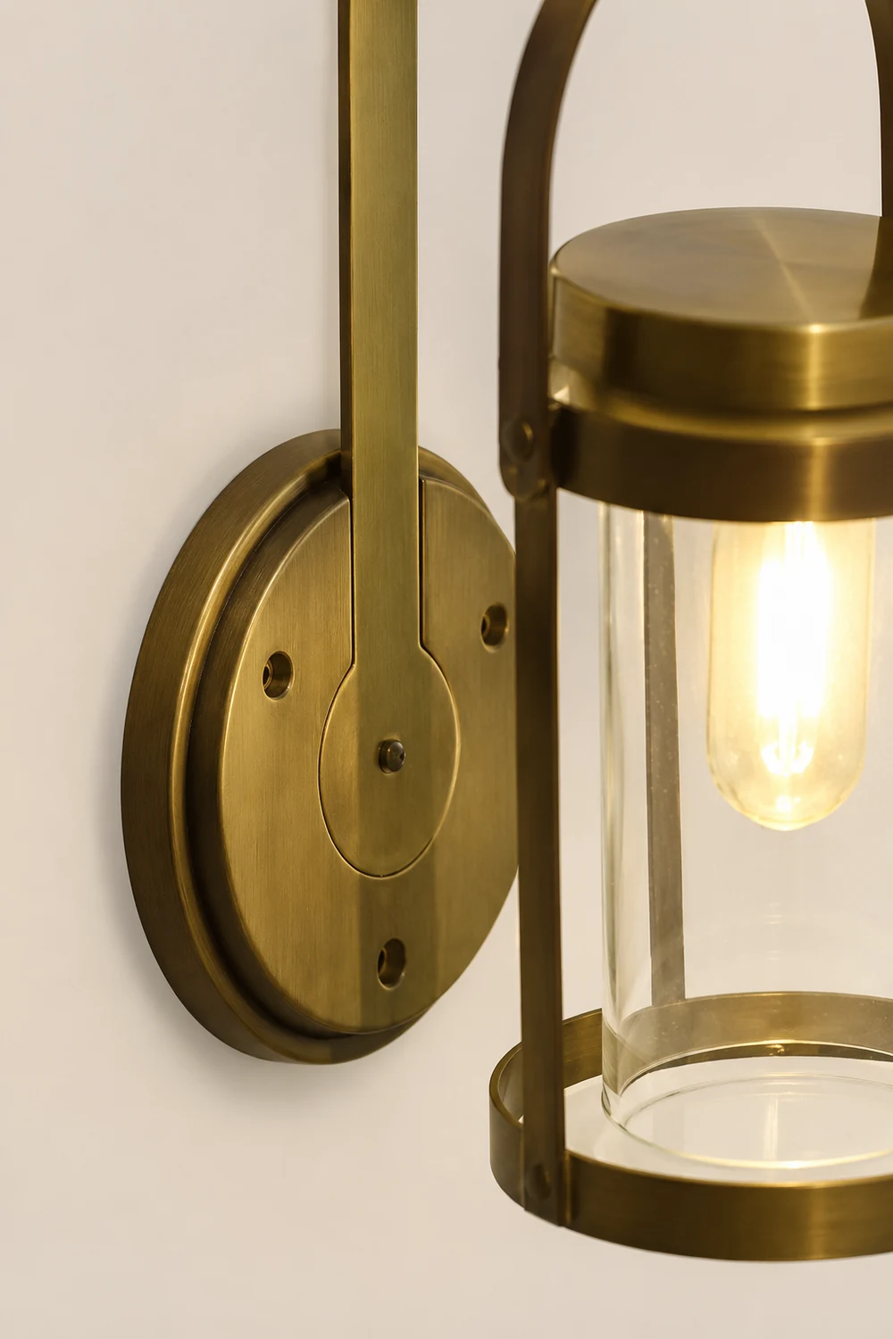Portable Lantern Shaped LED Waterproof Modern Solar Plug in Wall Sconce Lighting - Lumpaz