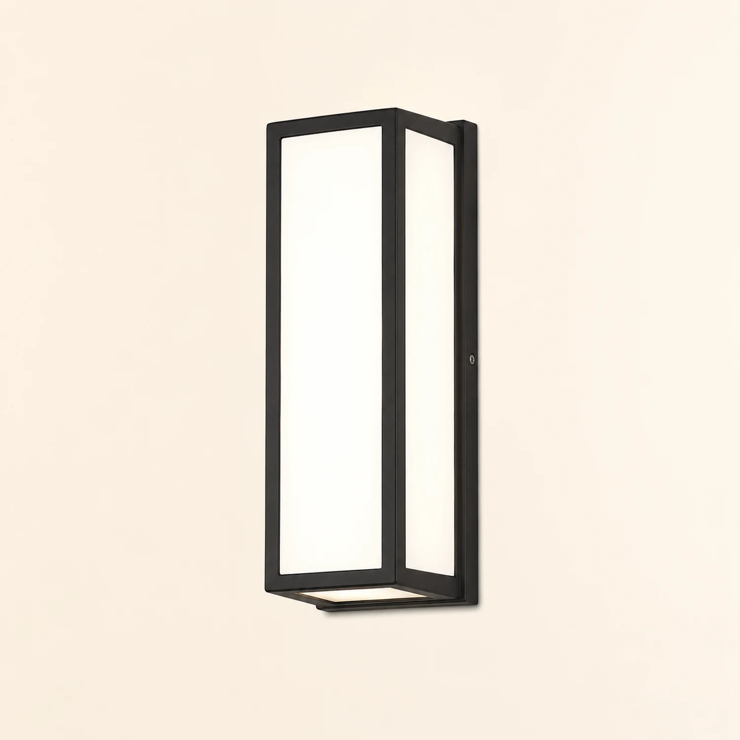 Rectangular Minimalist LED Waterproof Black Modern Outdoor Wall Lights - Lumpaz