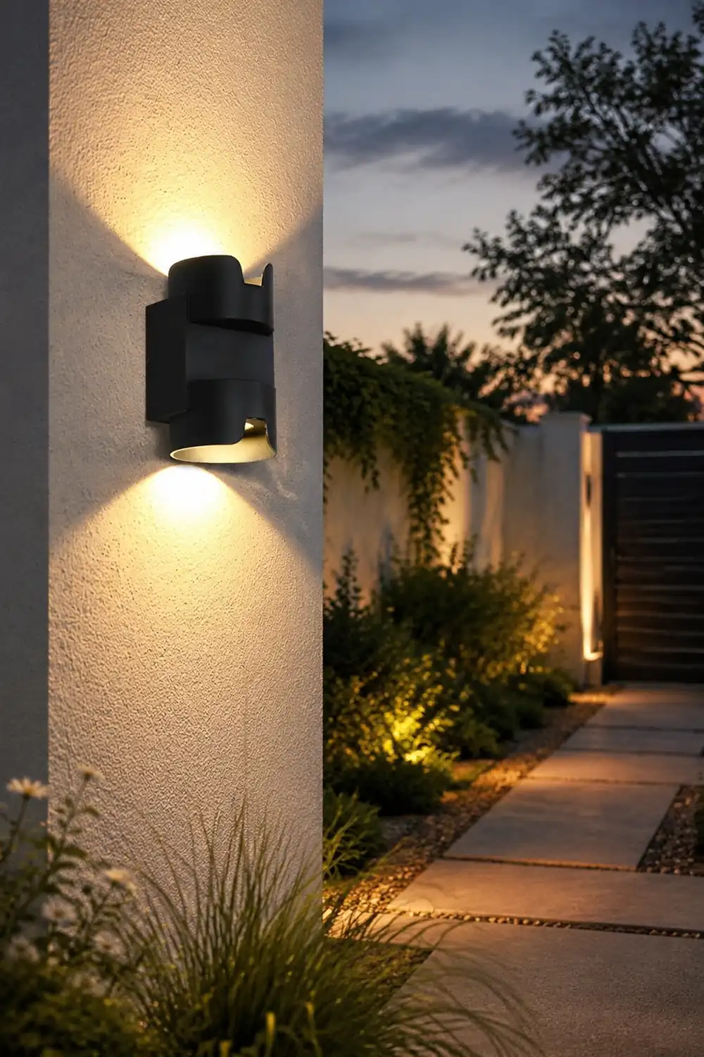Waterproof Up and Down Light LED Black Modern Wall Washer Light Wall Lamp - Lumpaz