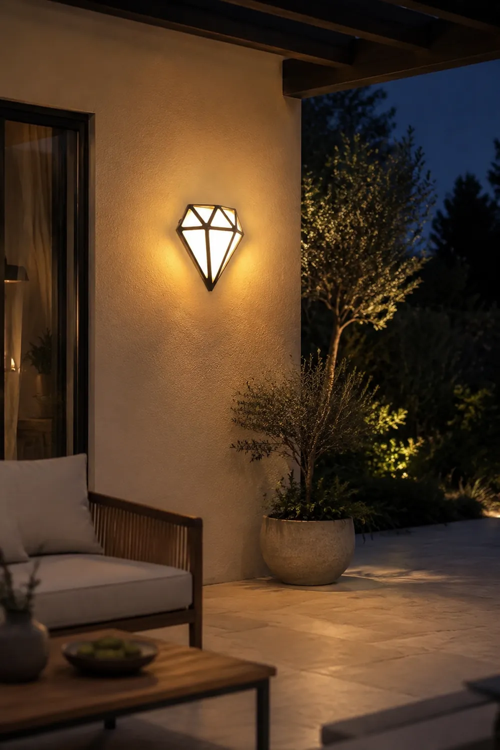 Rhombus Diamonds LED Waterproof Modern Porch Lights Outdoor Wall Lights - Lumpaz