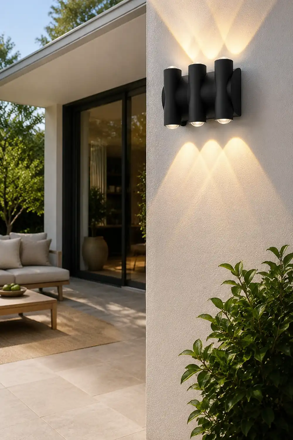 Up and Down Light LED Waterproof Black Modern Wall Washer Light Wall Lamp - Lumpaz