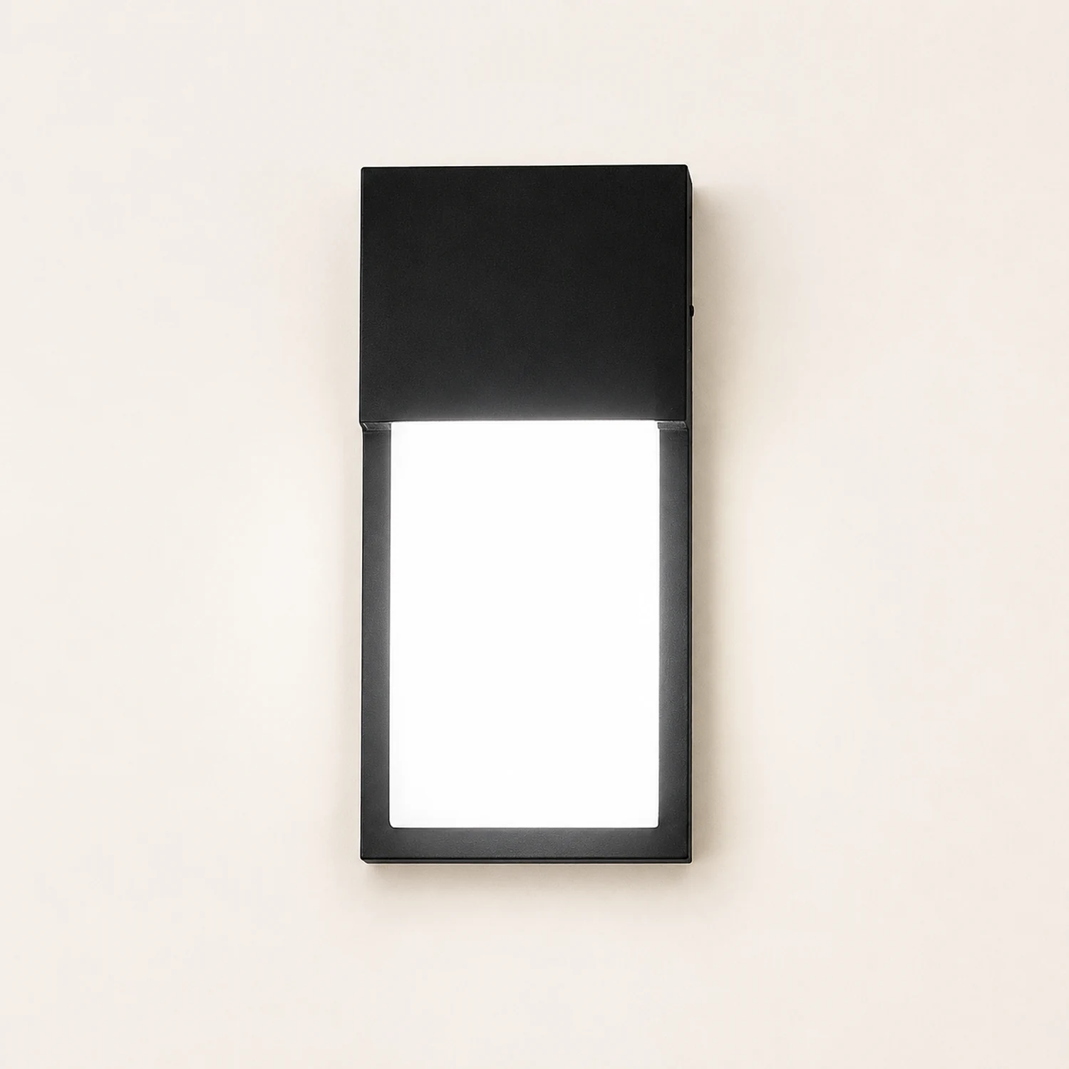 Rectangular Waterproof LED 10W Black Modern Outdoor Wall Light Fixture - Lumpaz