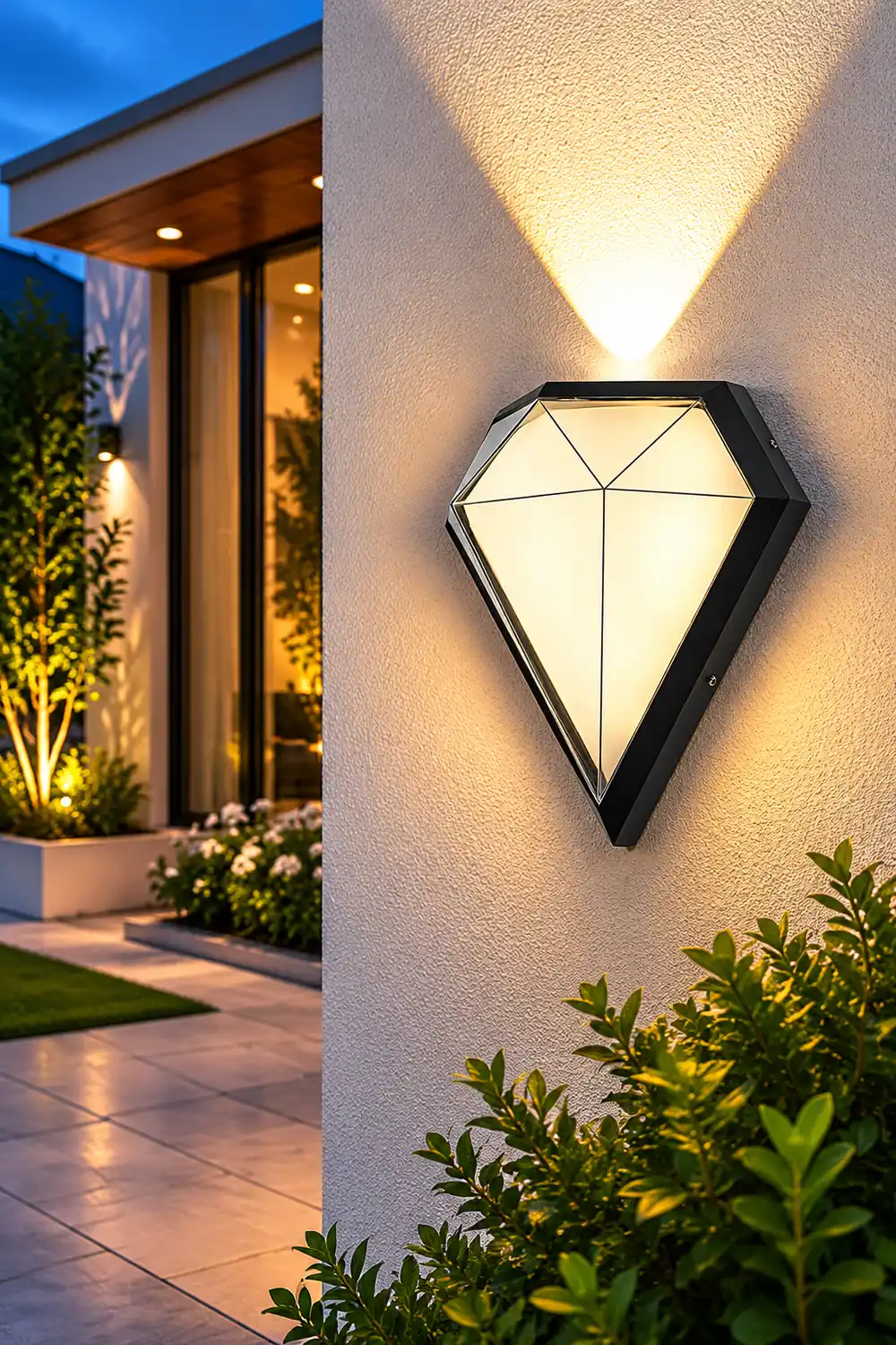 Creative Geometric LED Waterproof Black Modern Wall Lamp Exterior Lights - Lumpaz