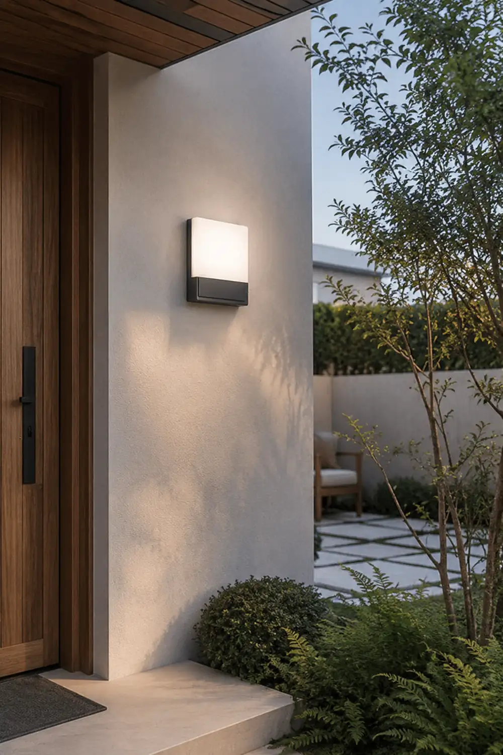 Square Waterproof LED Black Modern Outdoor Wall Lights Porch Lights - Lumpaz