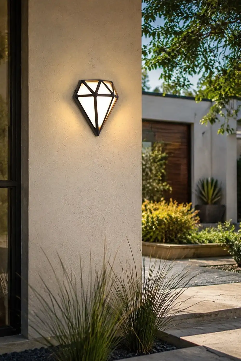 Rhombus Diamonds LED Waterproof Modern Porch Lights Outdoor Wall Lights - Lumpaz