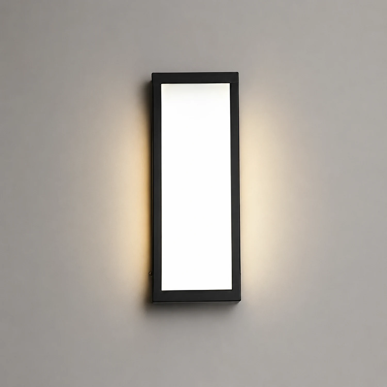 Rectangular LED Waterproof Black Modern Outdoor Exterior Light Wall Lamp - Lumpaz