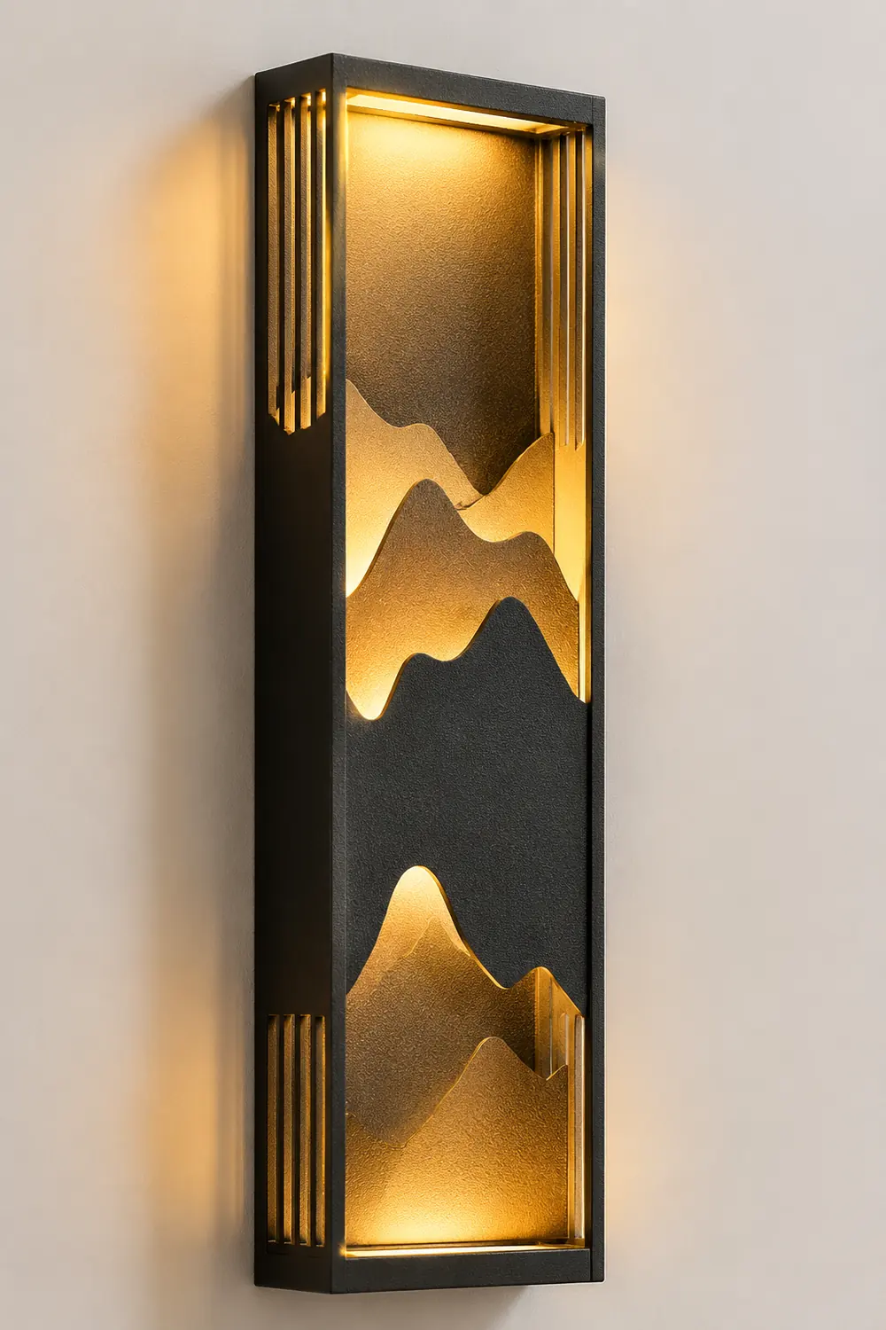 Mountain Scenery LED up Down Lighting Waterproof Solar Wall Lamp Porch Lights - Lumpaz