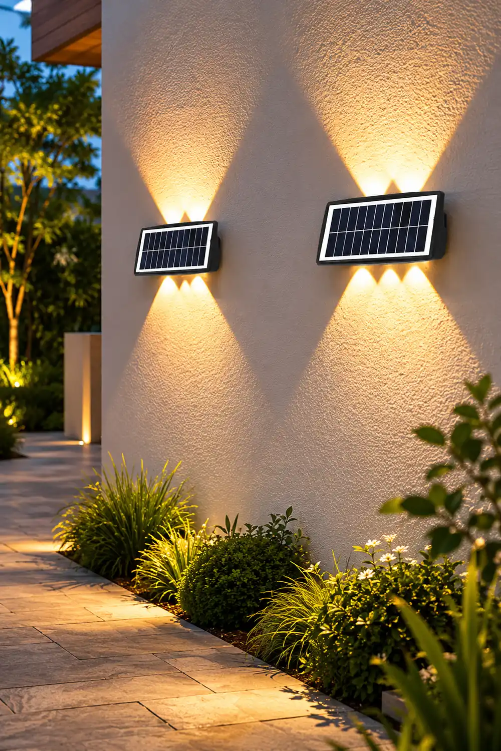 Rectangular Up and Down Lights LED Waterproof Black Modern Wall Lamp - Lumpaz
