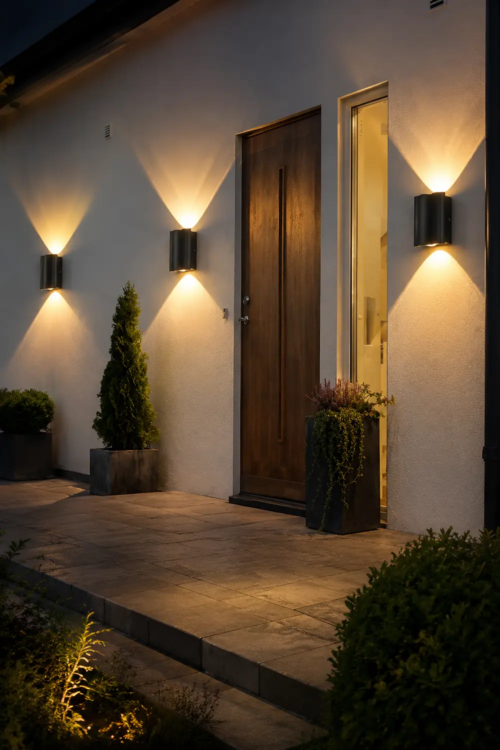 Creative Wave Arc Design Up and Down Lights LED Outdoor Wall Lights Wall Sconces Waterproof - Lumpaz
