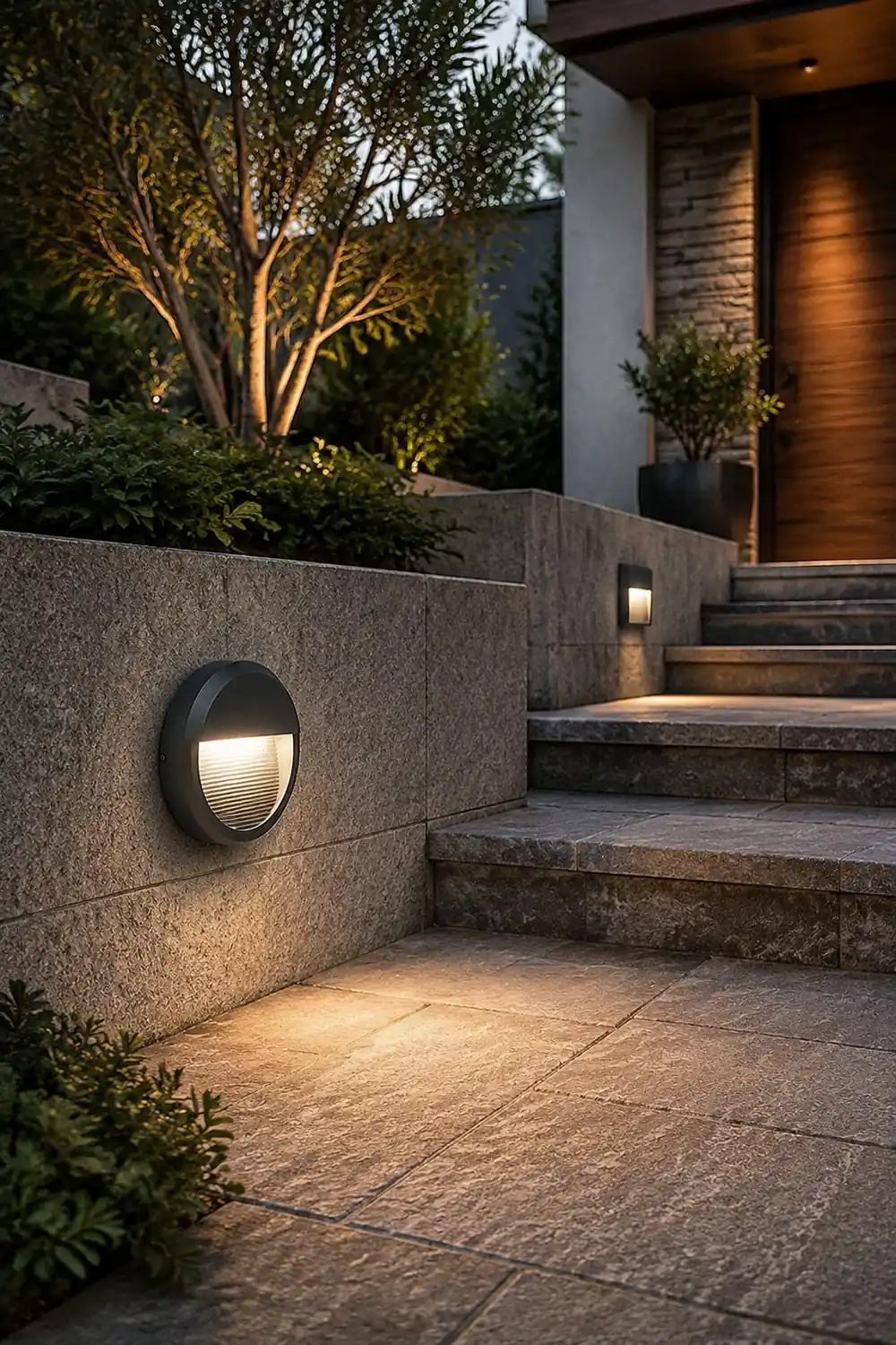 Waterproof Outdoor LED Step Lights Corner Lamp for Villa Courtyard Garden - Lumpaz