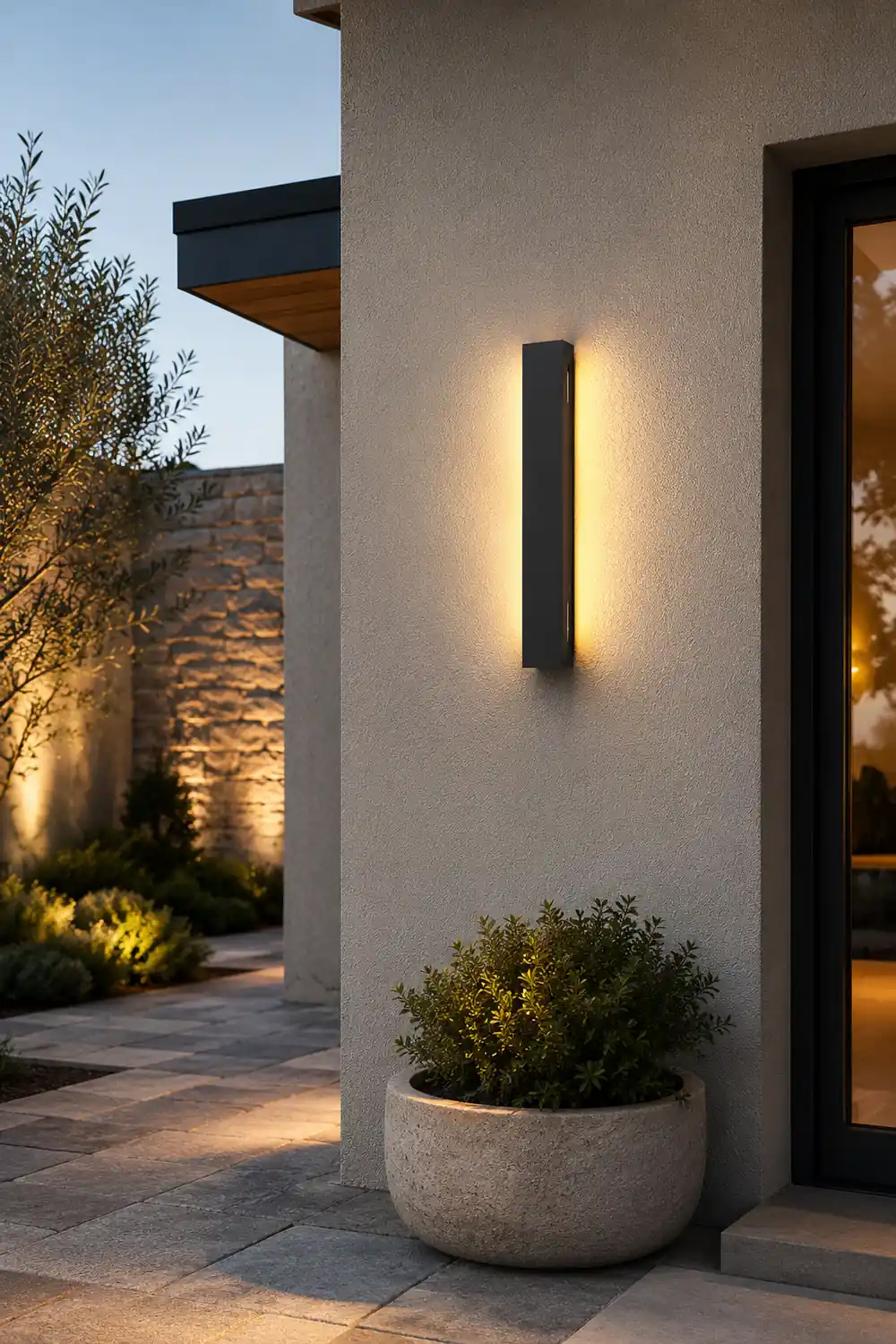 Outdoor Modern Waterproof Long Strip Bright LED Wall Light for Villa Courtyard - Lumpaz
