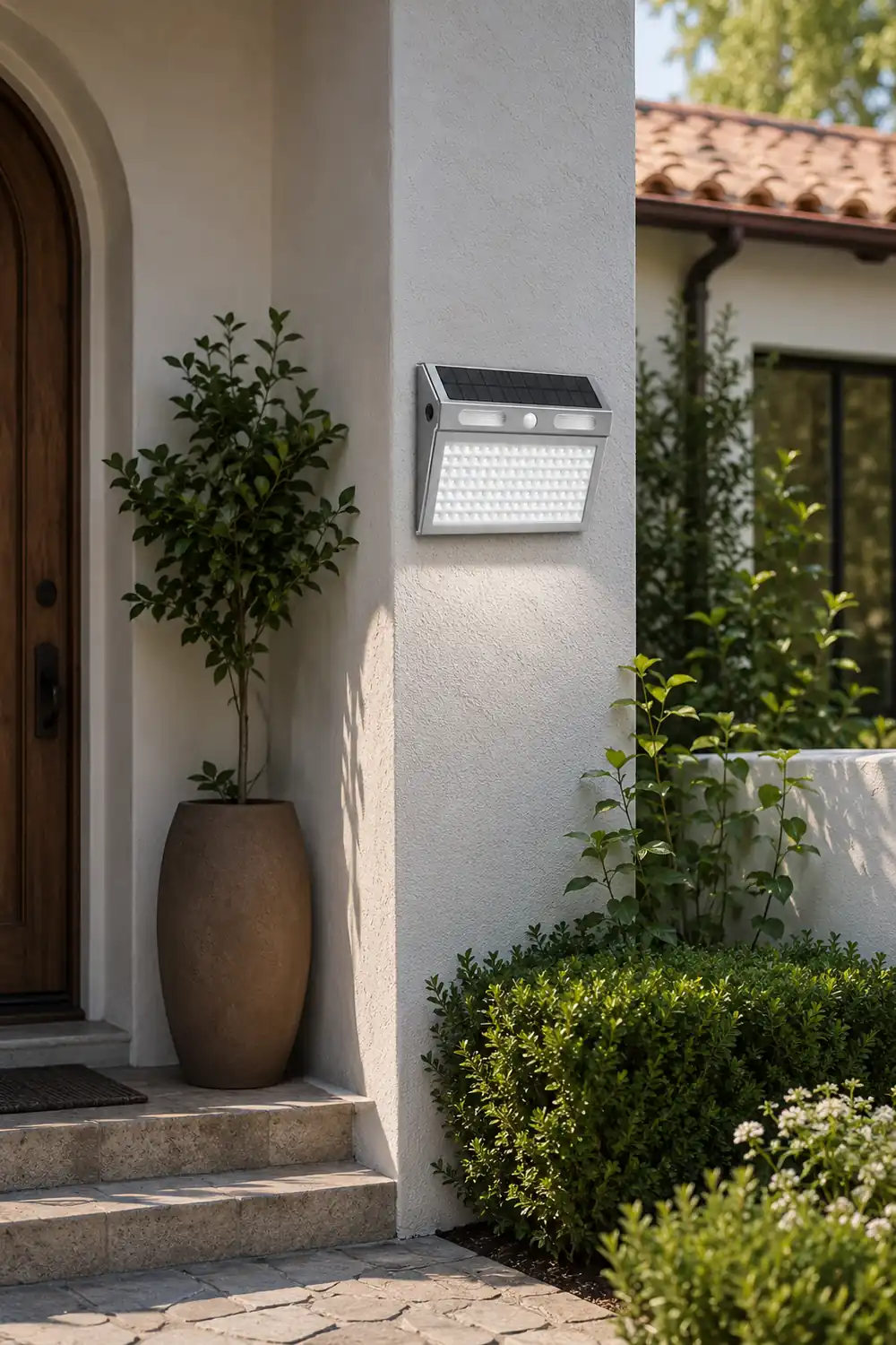 Rectangular Waterproof LED Motion Sensor Solar Wall Lights Outdoor Wall Lamp - Lumpaz