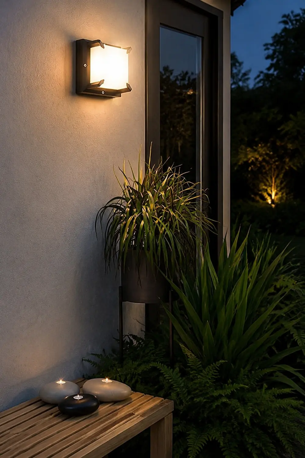 Modern Minimalist Outdoor Waterproof LED Wall Light for Patio Balcony Garden - Lumpaz