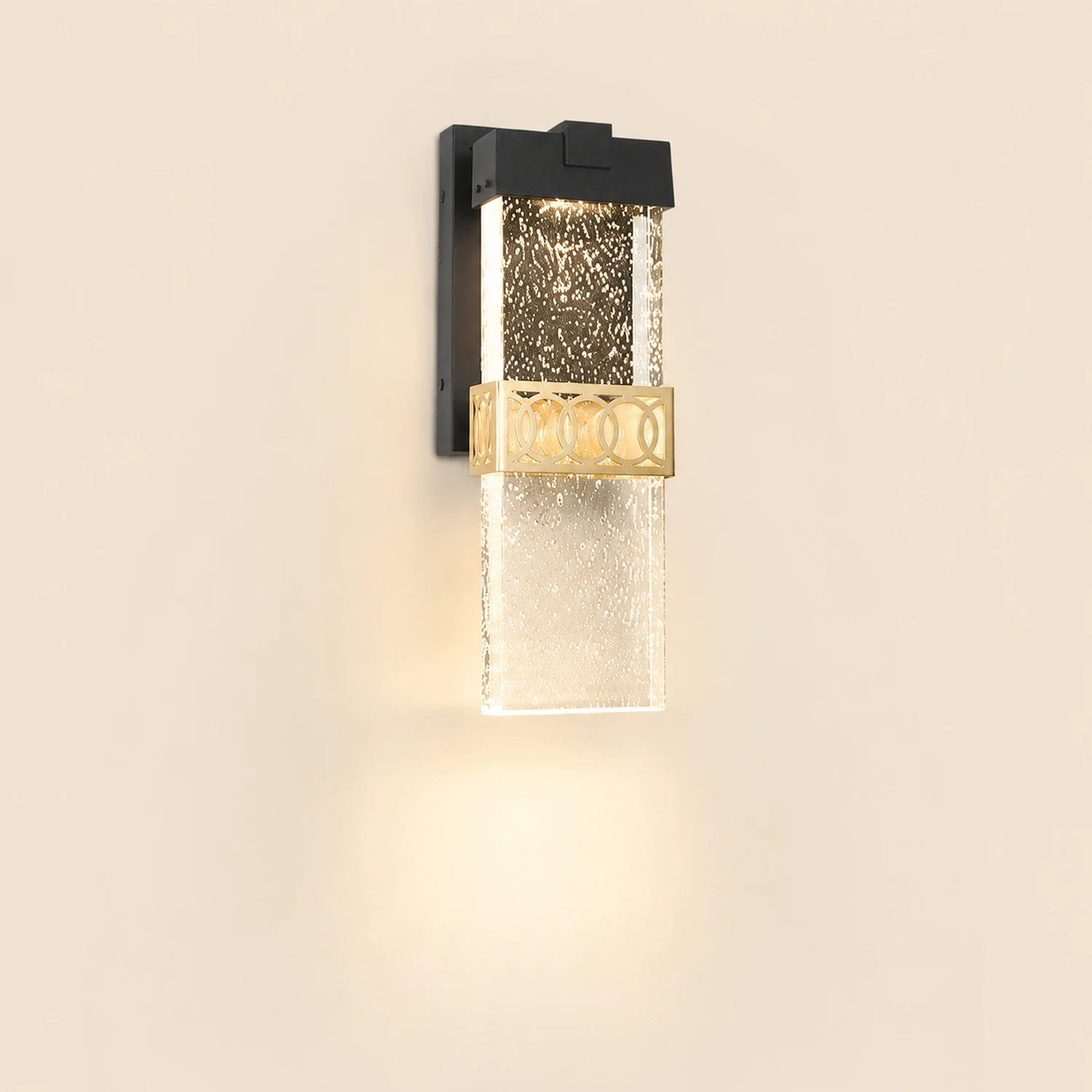 Bubbles Crystal LED Waterproof Black Simple Modern Outdoor Wall Lights - Lumpaz