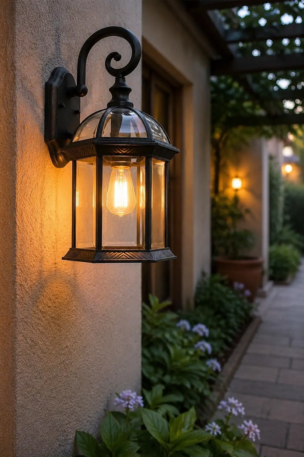 Double-layer Waterproof Glass E27 Vintage Wall Sconce Lighting Wall Lamp - Lumpaz