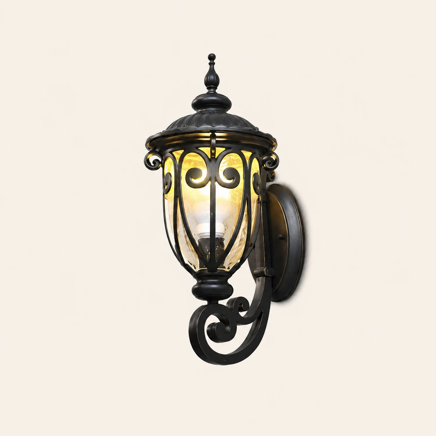 Waterproof Aluminum Bubbles Glass European-Style Outdoor Wall Lights - Lumpaz
