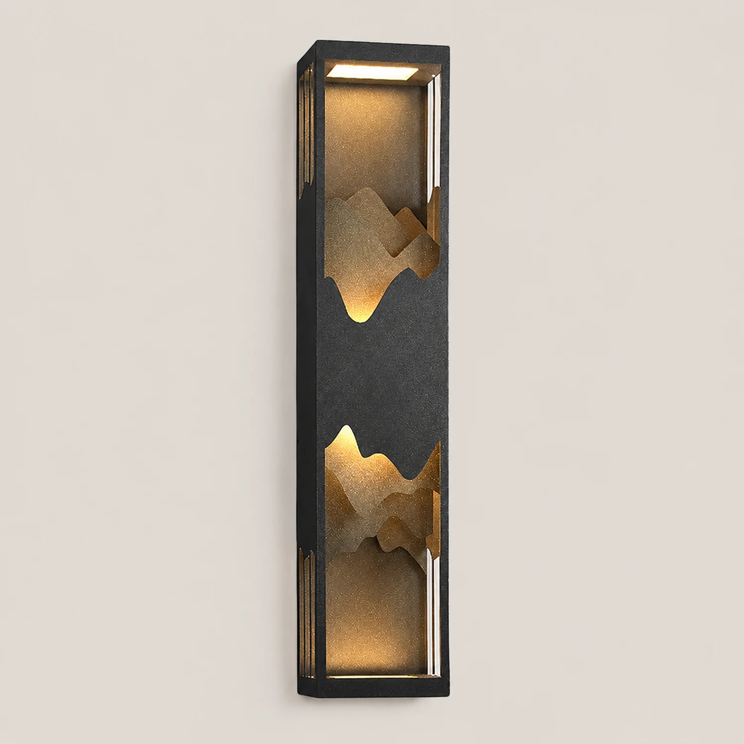 Mountain Scenery LED up Down Lighting Waterproof Solar Wall Lamp Porch Lights - Lumpaz