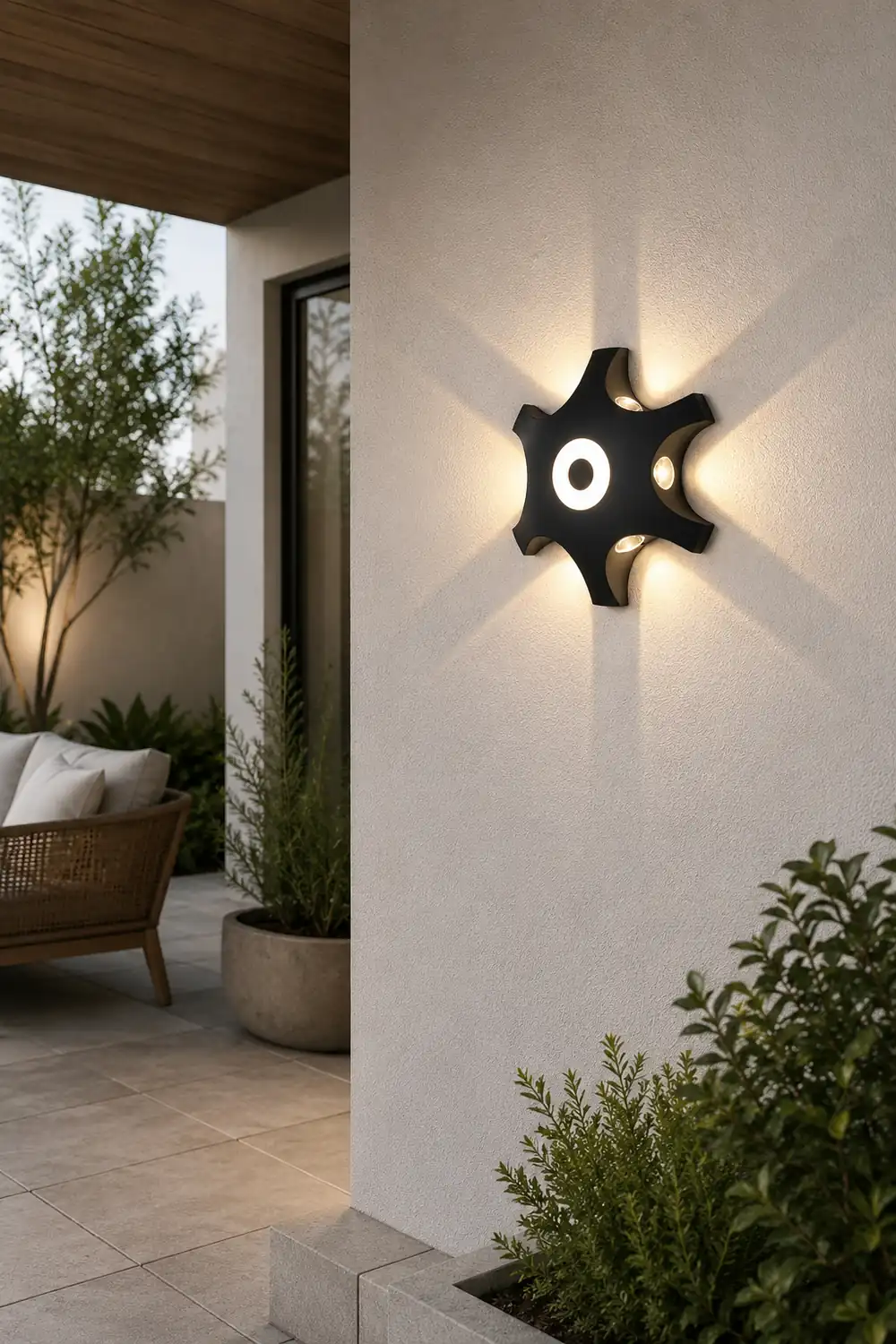 Flower Shaped LED Waterproof Nordic Wall Washer Lights Wall Sconces Lighting - Lumpaz