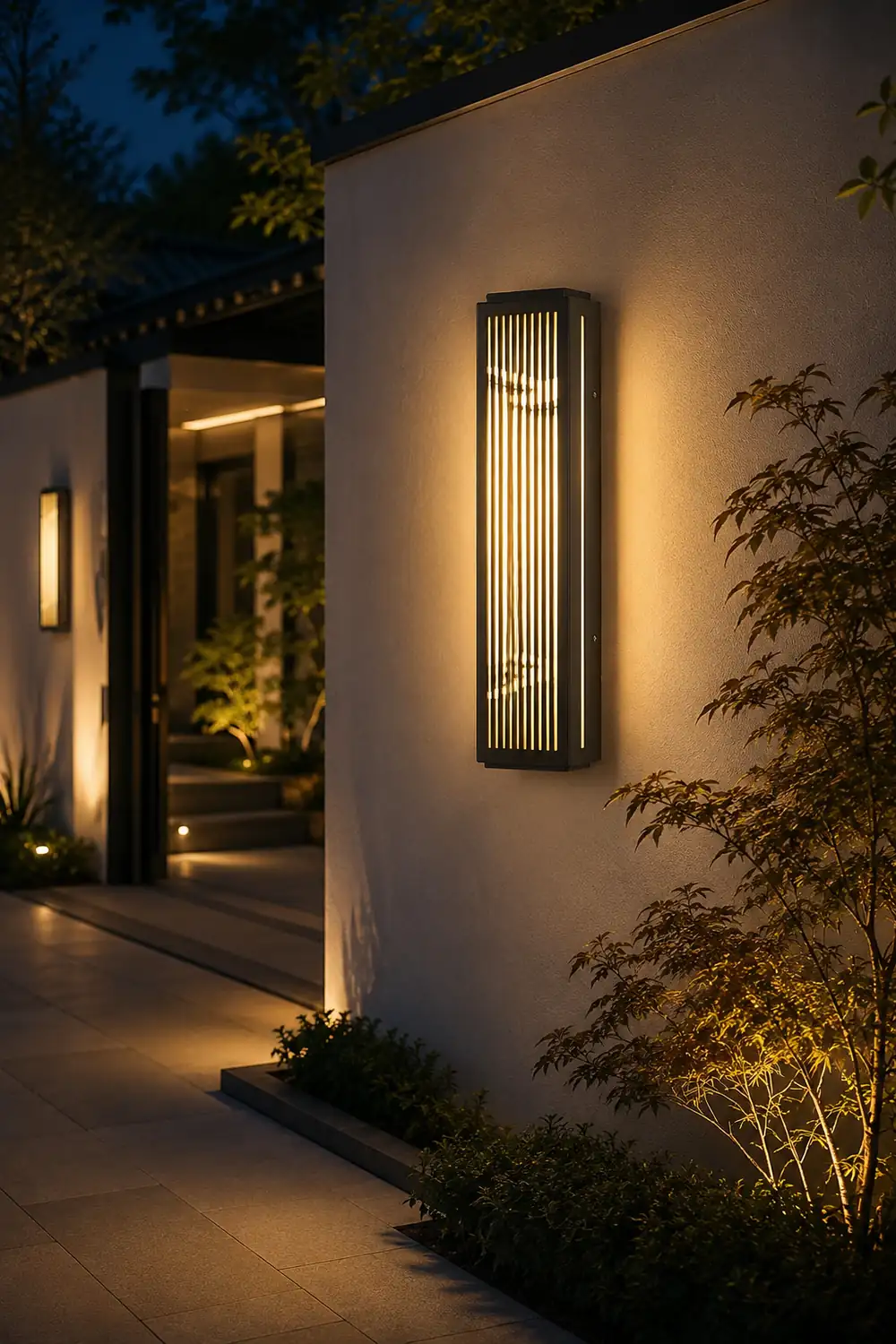 Waterproof Villa Courtyard Gate Unique Hollowed Design Wall Lamp for Outdoor - Lumpaz