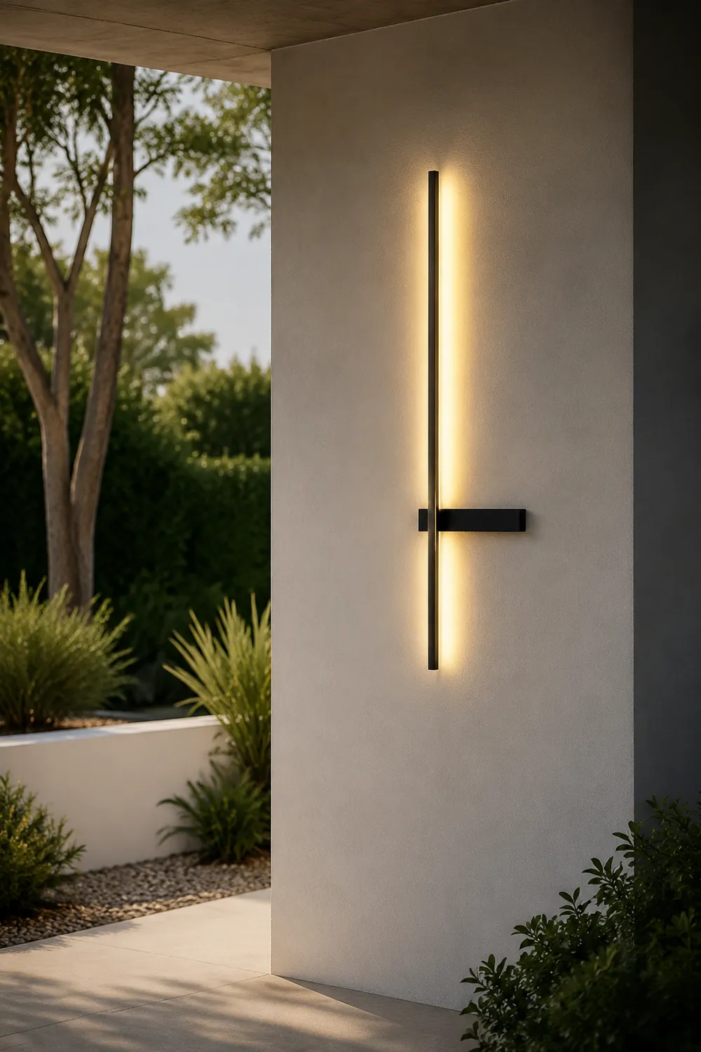 Interlaced Line Strips Waterproof Led Black Modern Outdoor Wall Lights - Lumpaz