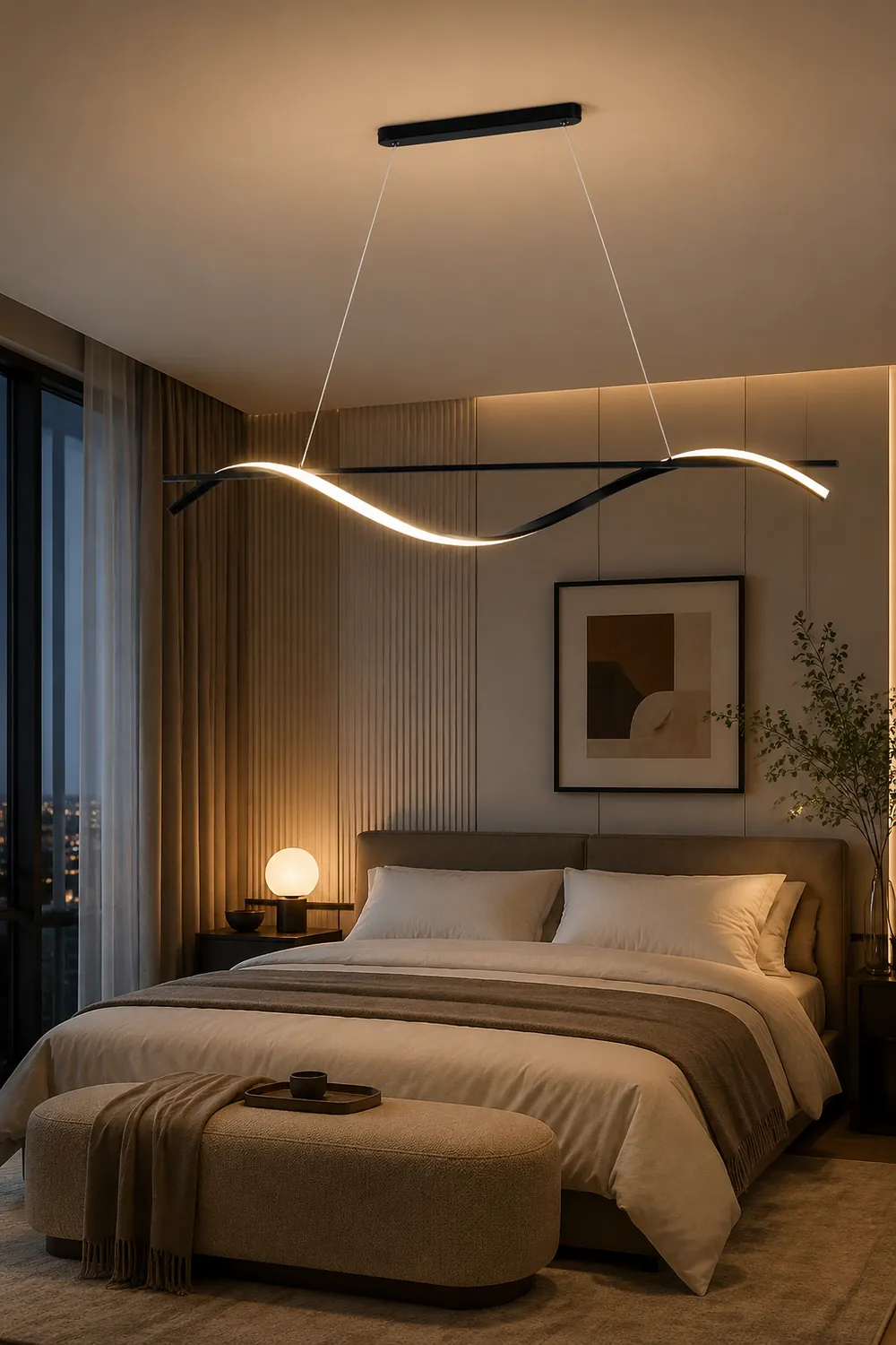 Black Wave Chandelier - Lumpaz