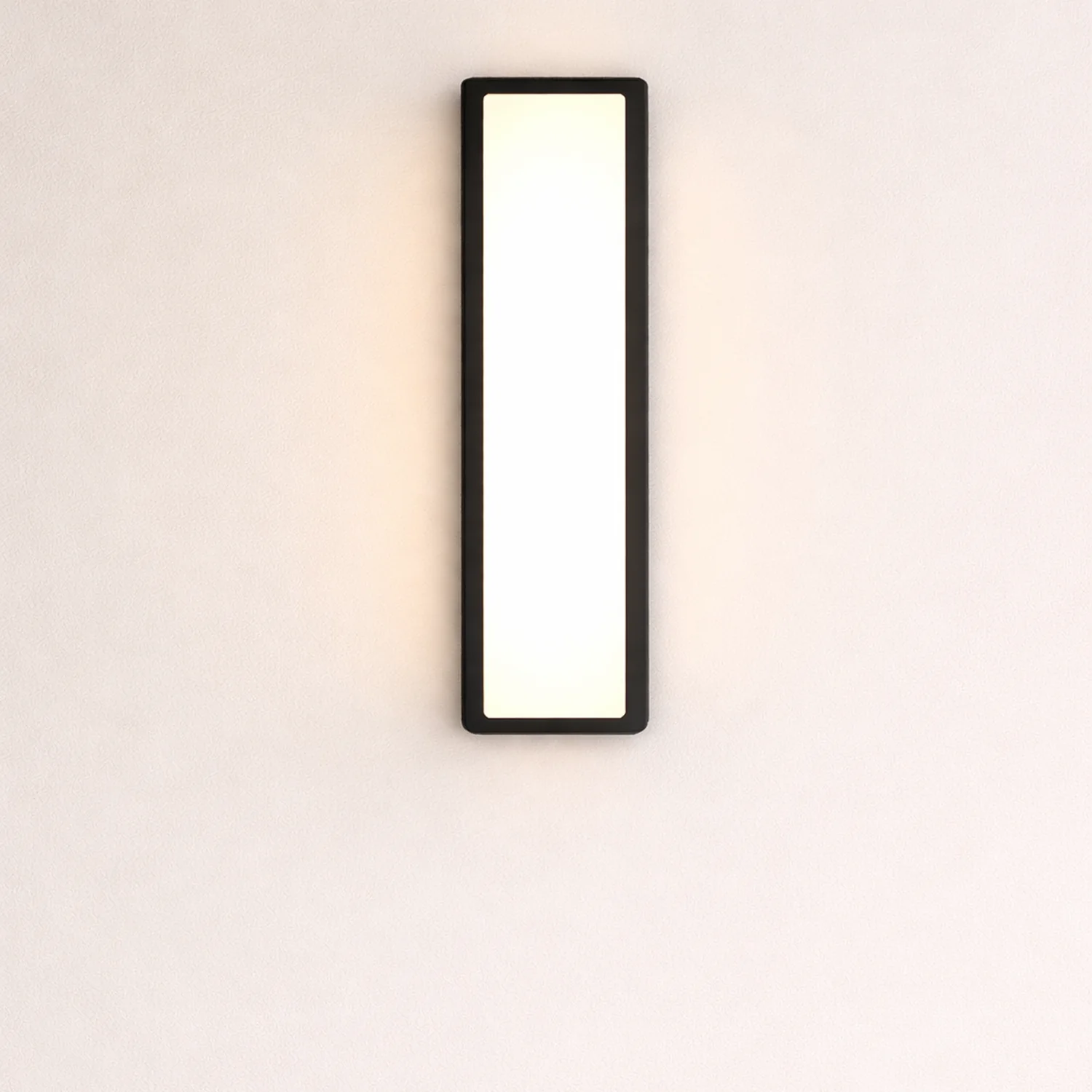 Rectangle LED Waterproof Motion Sensor Black Modern Wall Sconce Lighting - Lumpaz