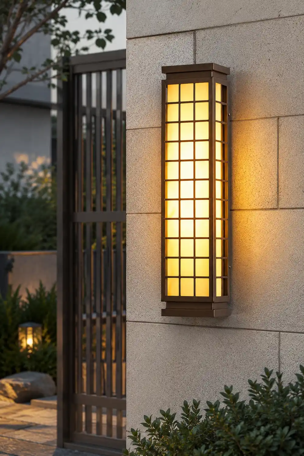 Classic Rectangular T5 Waterproof Vintage Outdoor Wall Lights Fixture - Lumpaz