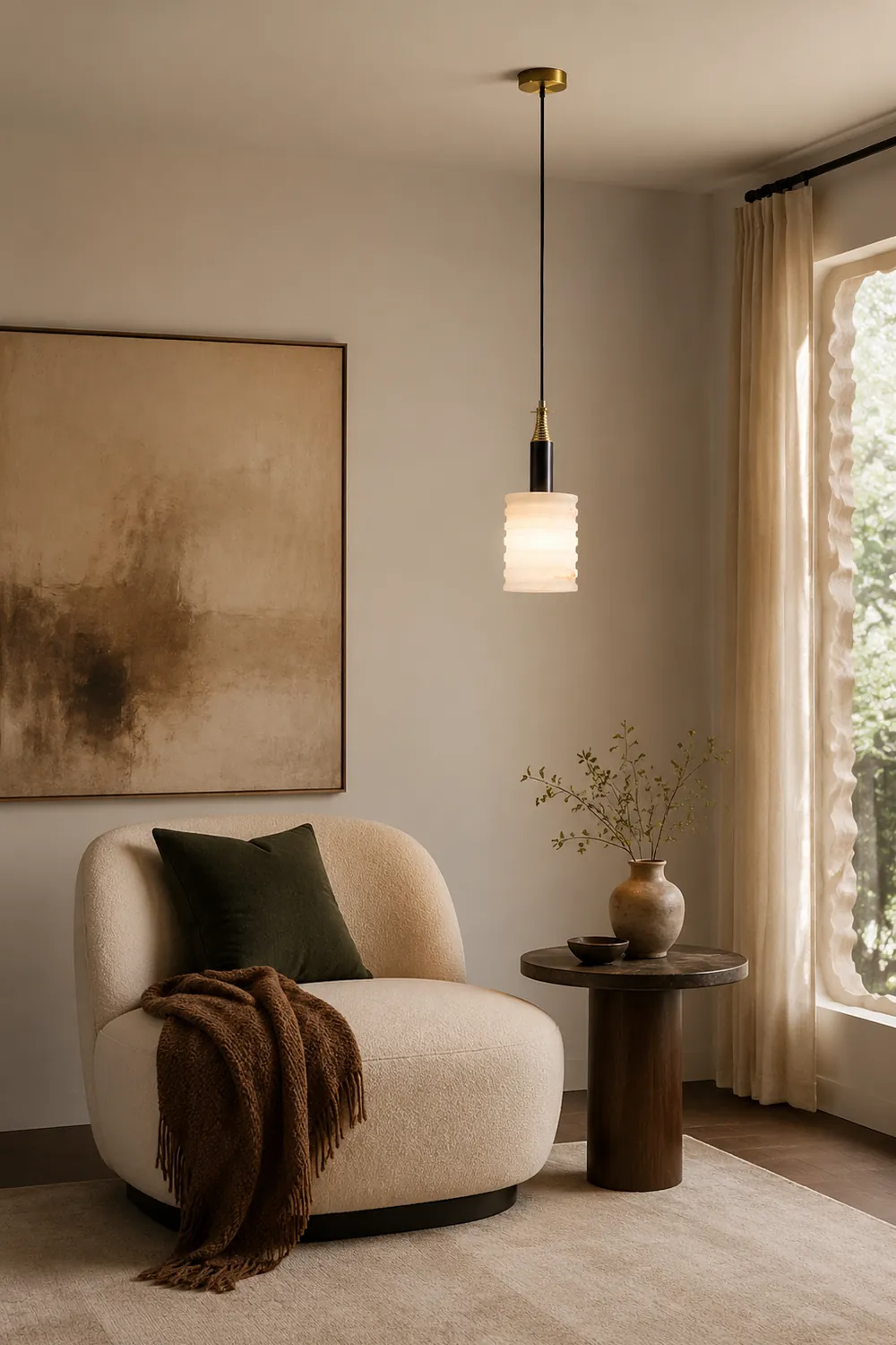 Alabaster Pendant Lamp - Lumpaz