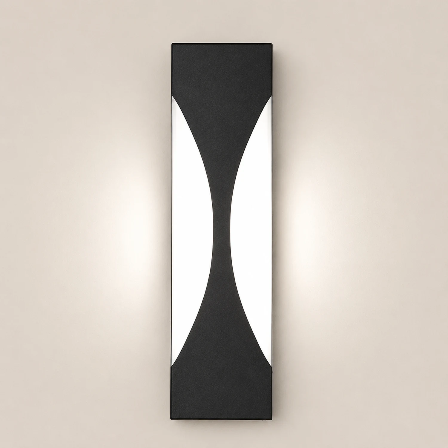 Creative Rectangular Waterproof LED Black Modern Outdoor Wall Sconce Lighting - Lumpaz