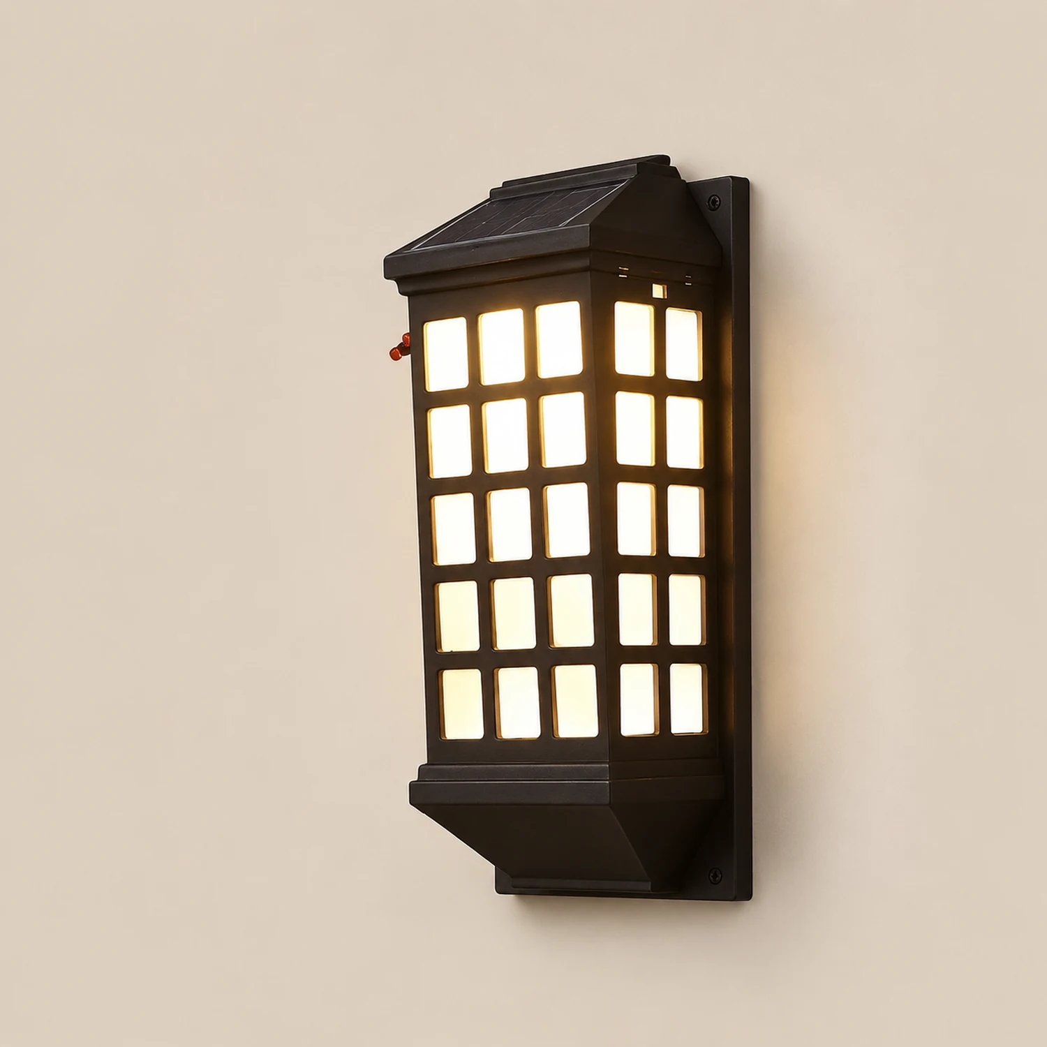 Solar LED Light-controlled Motion Sensor Modern Outdoor Wall Lamp - Lumpaz