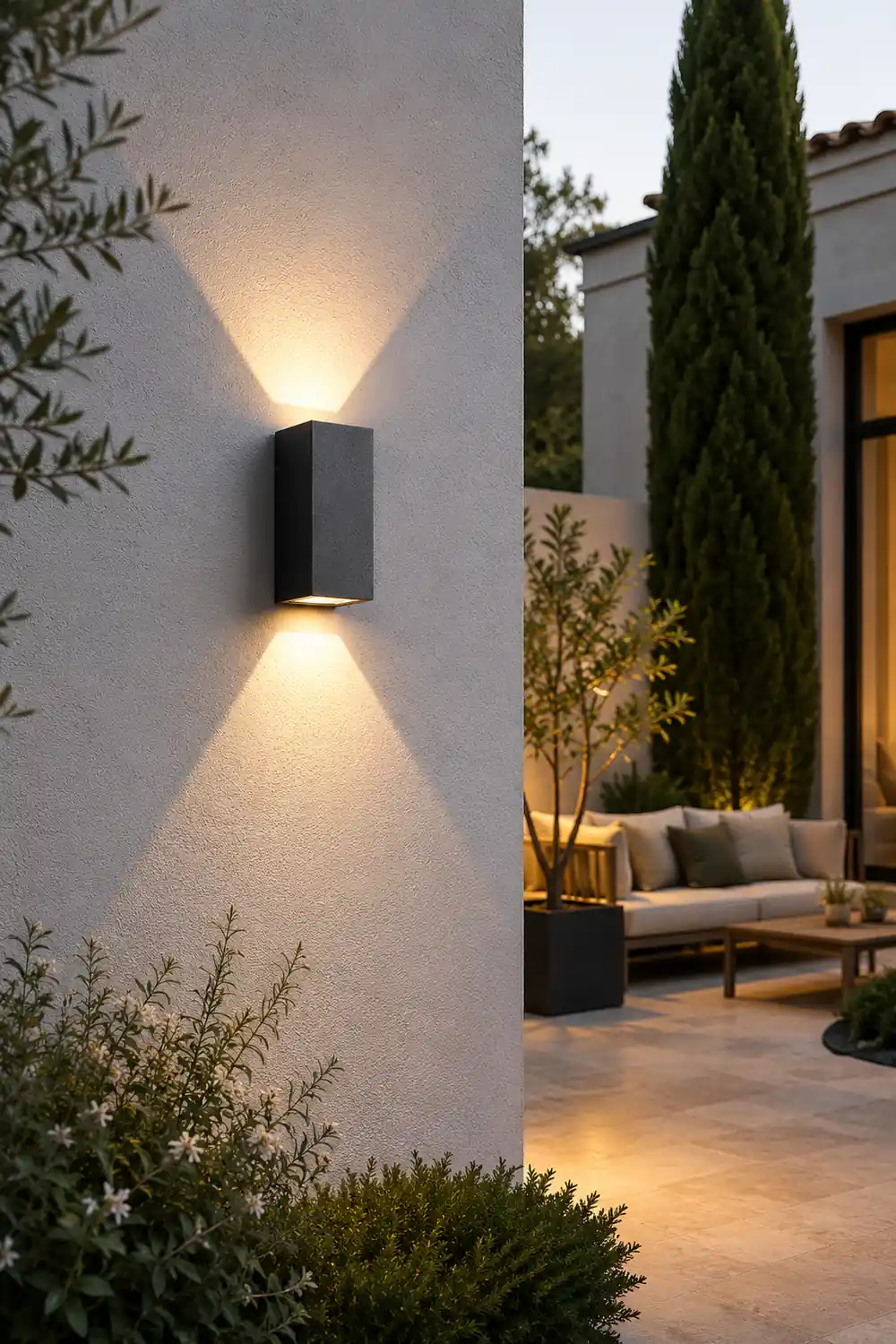 Two Light Effect Optional Waterproof LED Wall Light for Outdoor Villa Courtyard - Lumpaz