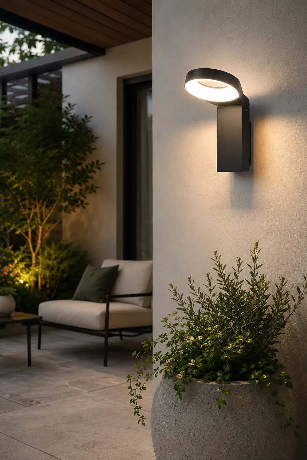 Spoon-shaped Waterproof 18W LED Black Modern Wall Lamp Pathway Lights - Lumpaz