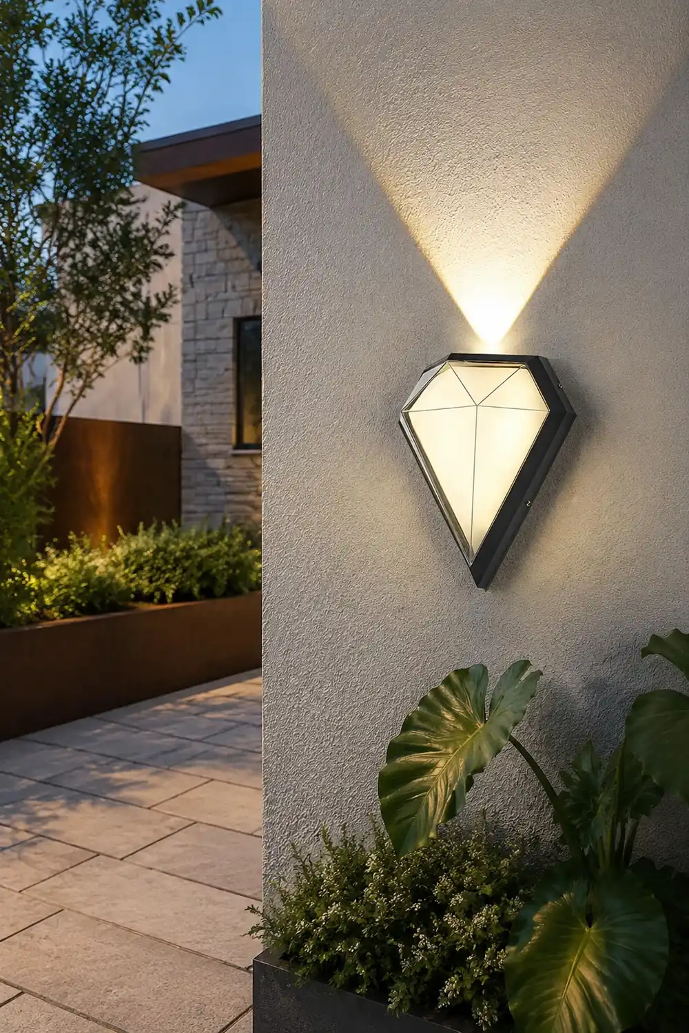 Creative Geometric LED Waterproof Black Modern Wall Lamp Exterior Lights - Lumpaz