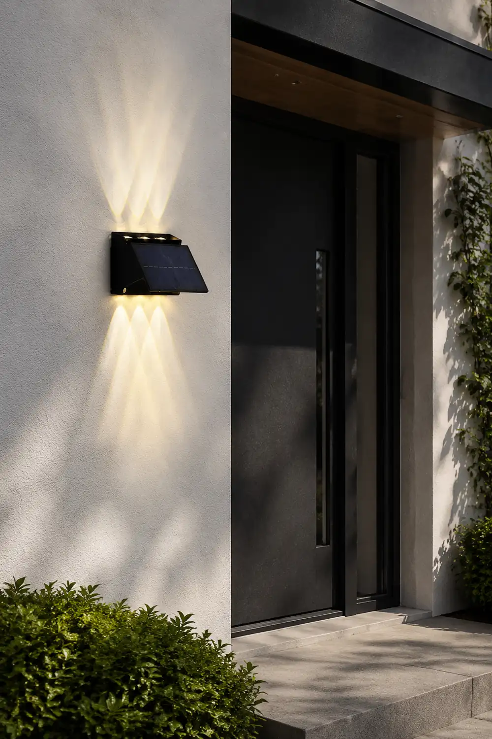 Rectangular Waterproof Up and Down Light LED Modern Solar Wall Lamp - Lumpaz