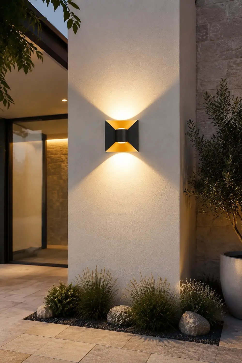 Square Up and Down Lights 6W LED Waterproof Modern Outdoor Sconces - Lumpaz